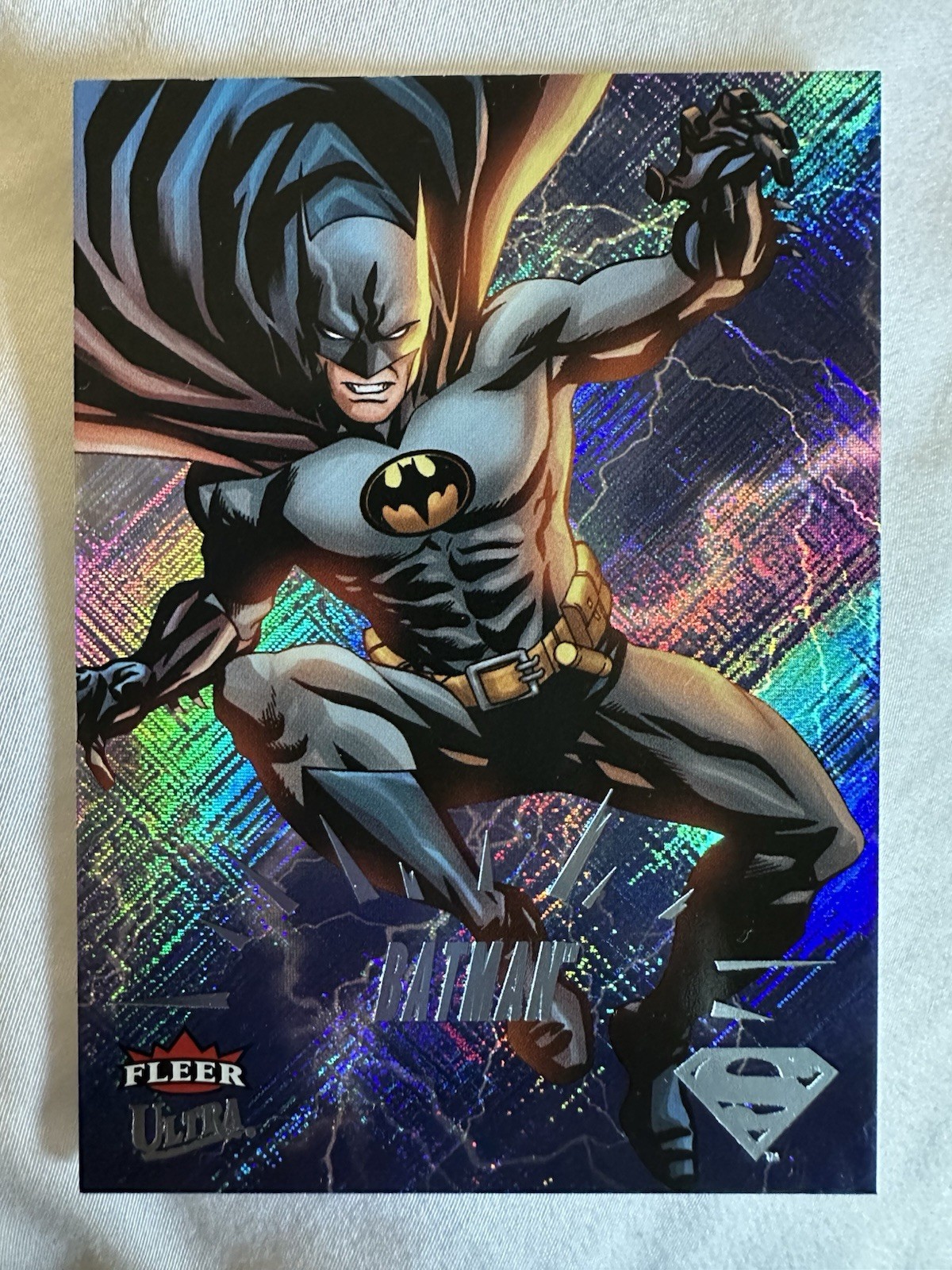 2025 Fleer Ultra Superman Batman #2 Electric Foil /123 Mike McKone 094/123
