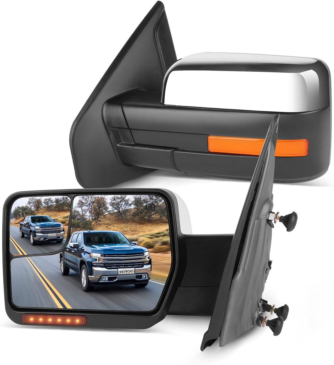 Towing Mirrors Compatible for 04-14 for Ford F150 Pickup Pair Set