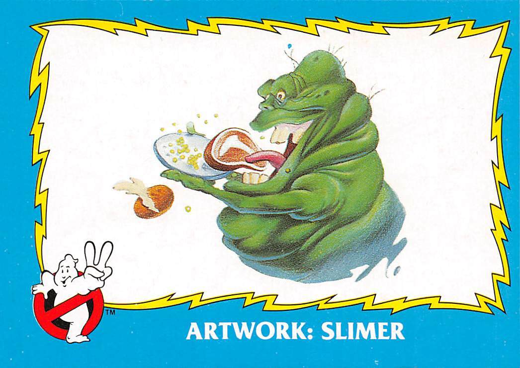 1989 Topps Ghostbusters #85 Artwork: Slimer 👻