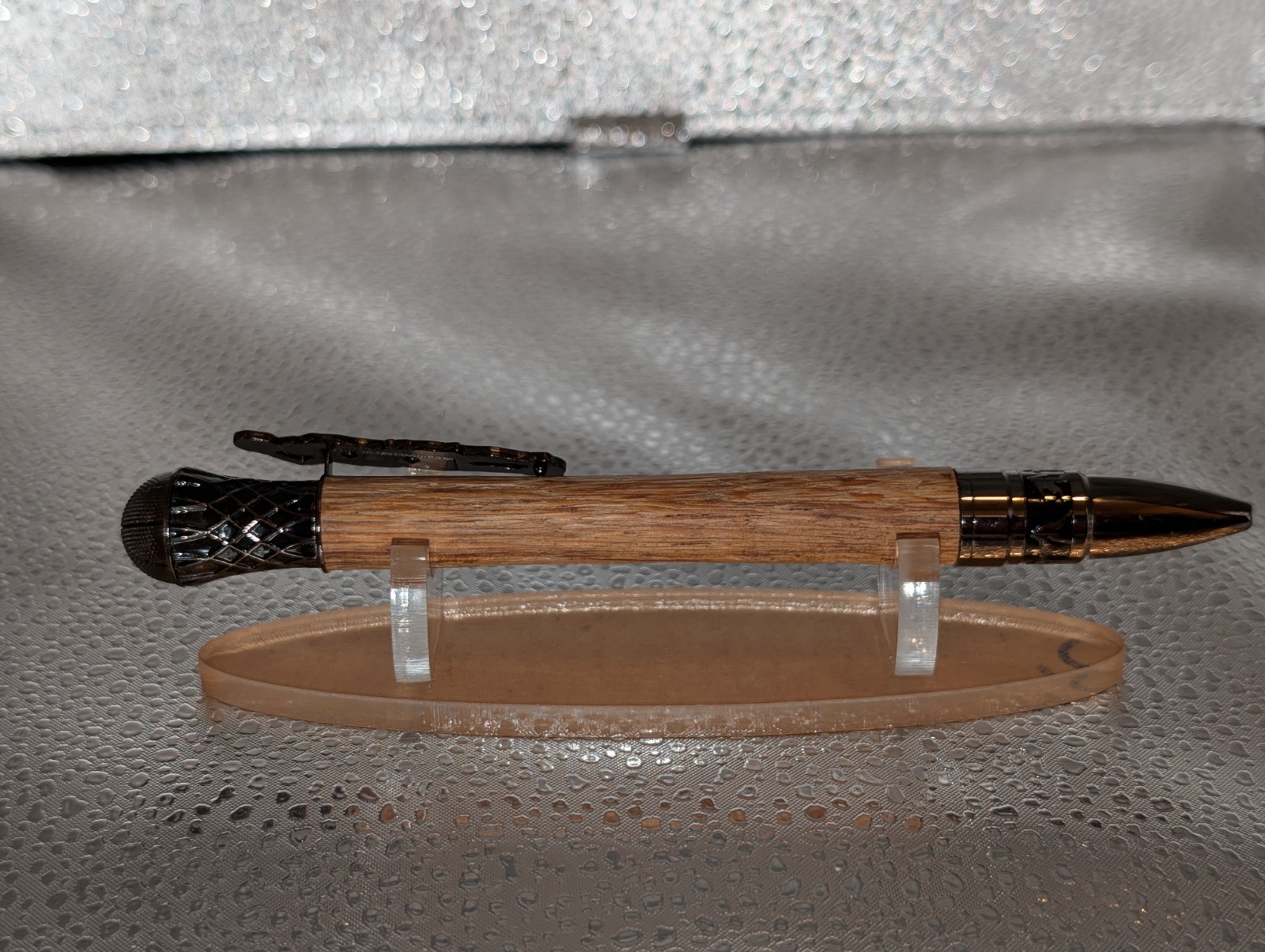 Handmade wooden twist Basket Ball Pen with display box.