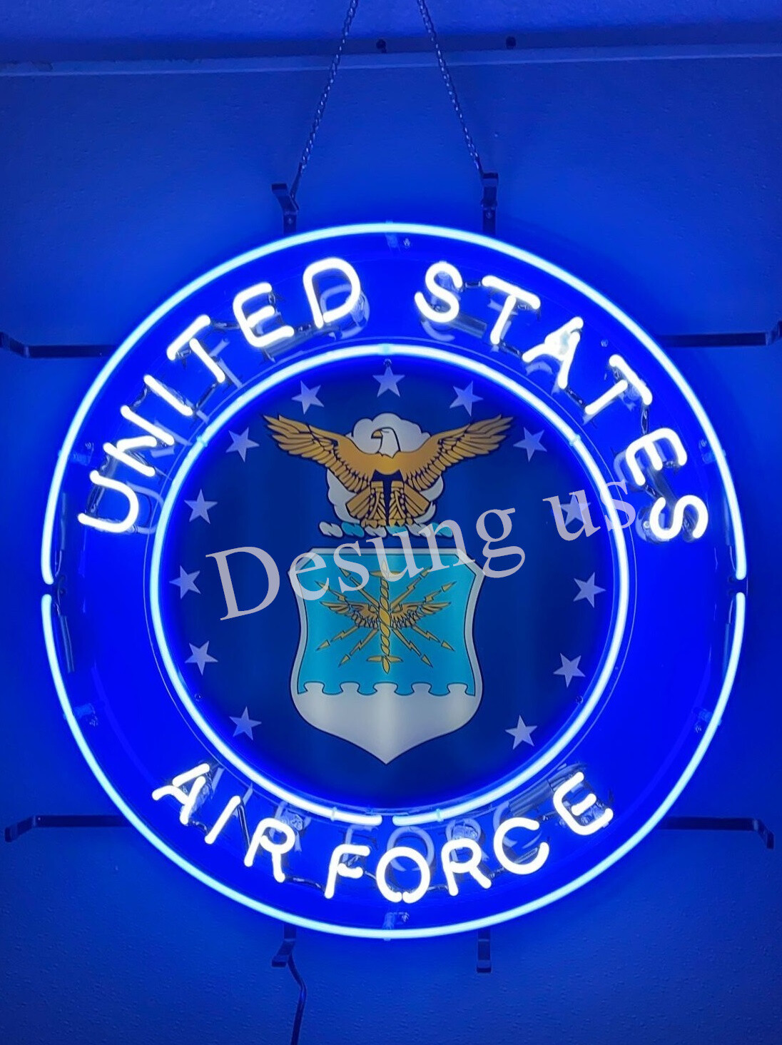 New United States Air Force Lamp Light Neon Sign With HD Vivid Wall Bar 24