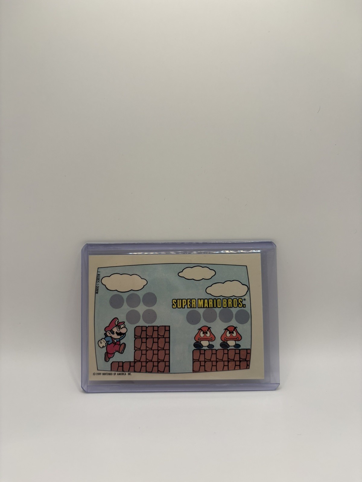 1989 Topps Nintendo Scratch-Off Game Super Mario Bros Screen 1 
