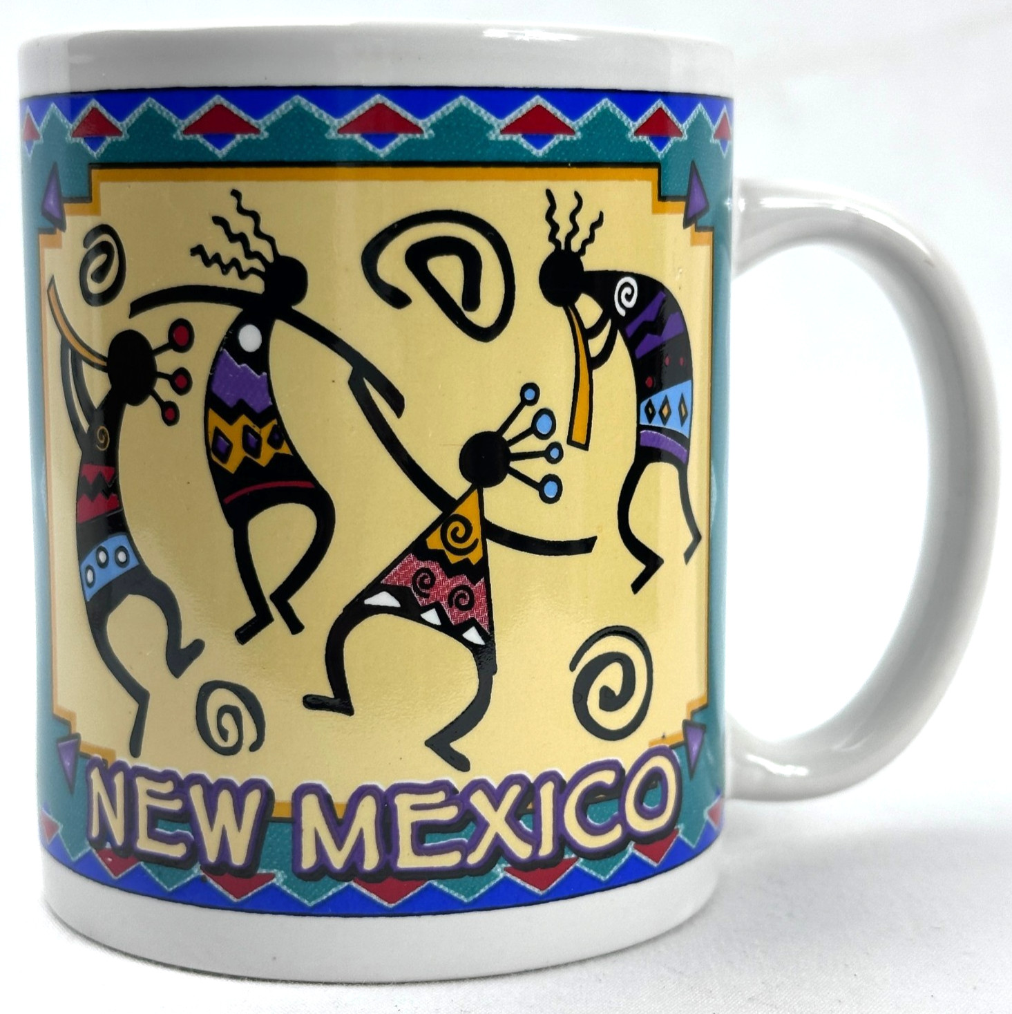 Vintage SSI New Mexico Kokopelli Coffee Mug Southwest Petroglyph Legend 11oz