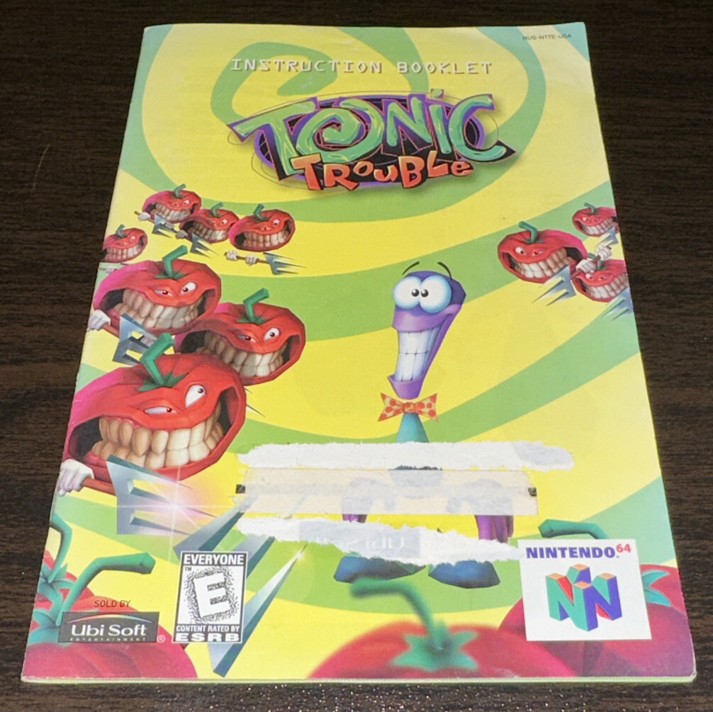 Tonic Trouble N64 Nintendo 64 NES Authentic Manual Book Booklet Only No Game