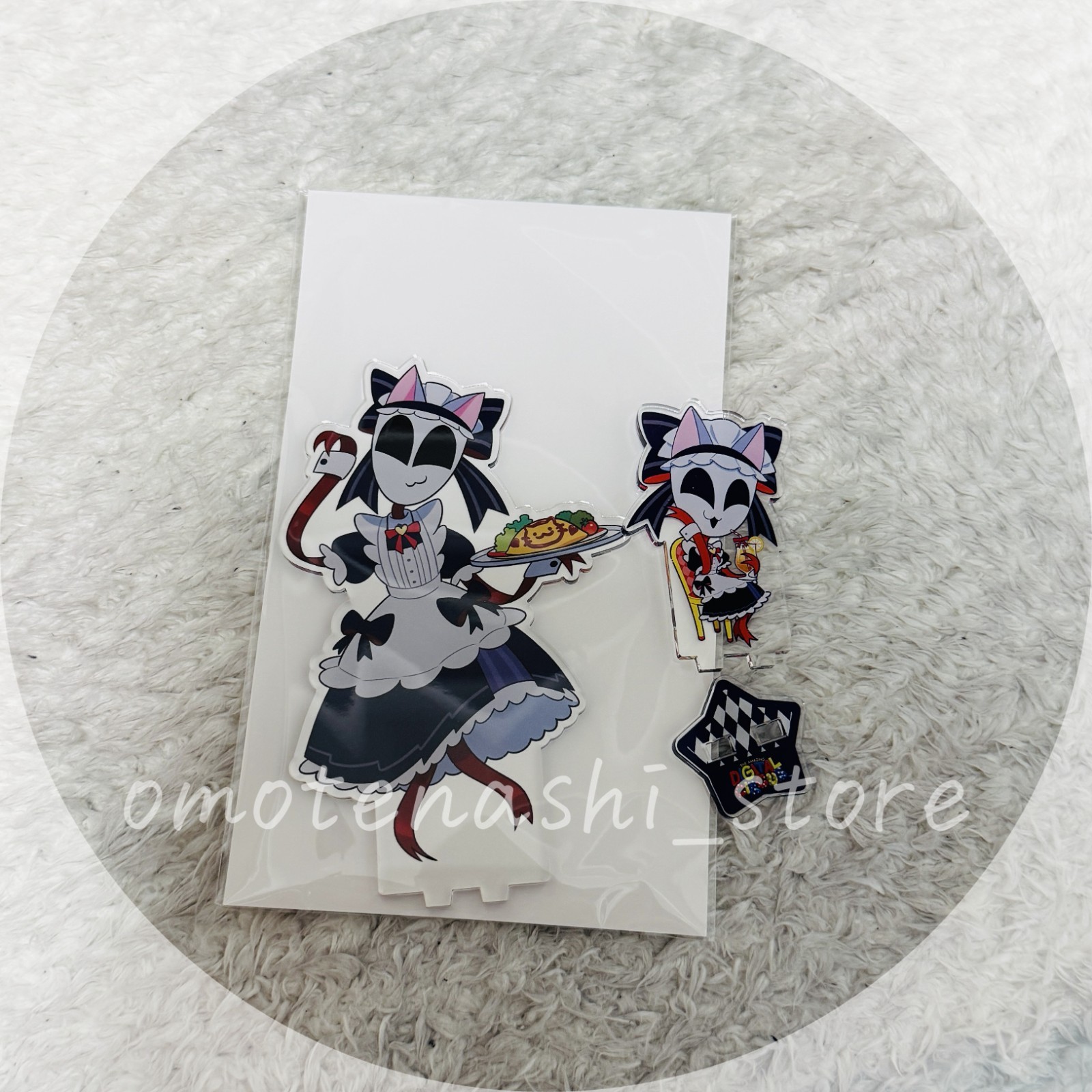The Amazing Digital Circus POP UP Animate Cafe Acrylic Stand Set of 2 Gangle