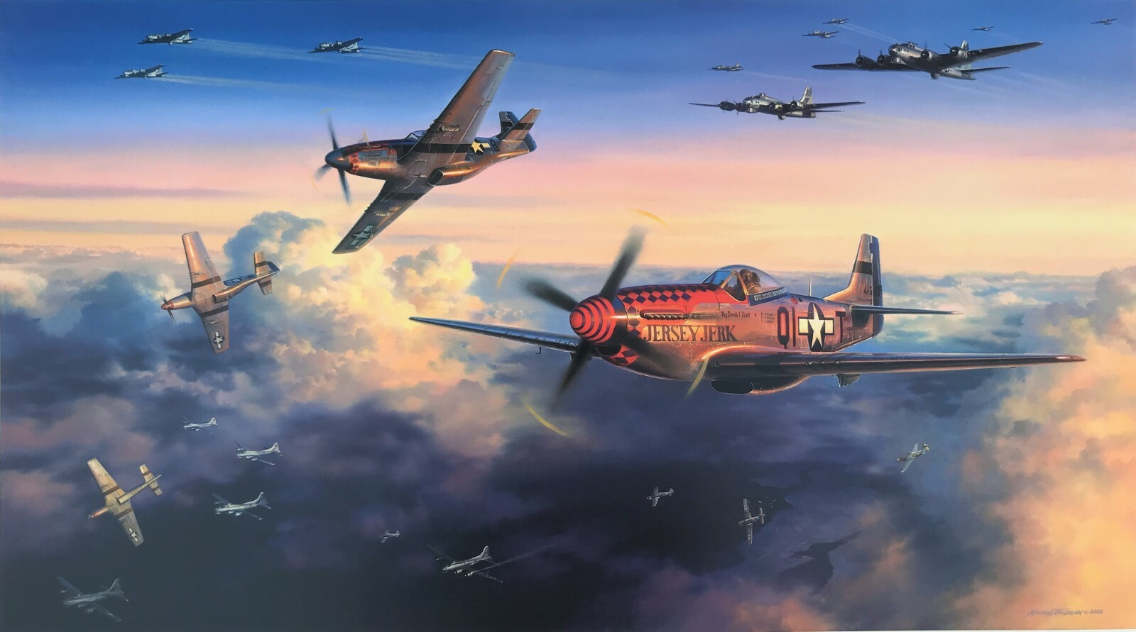 Ace of Diamonds by Nicolas Trudgian autographed by WWII Mustang Aces