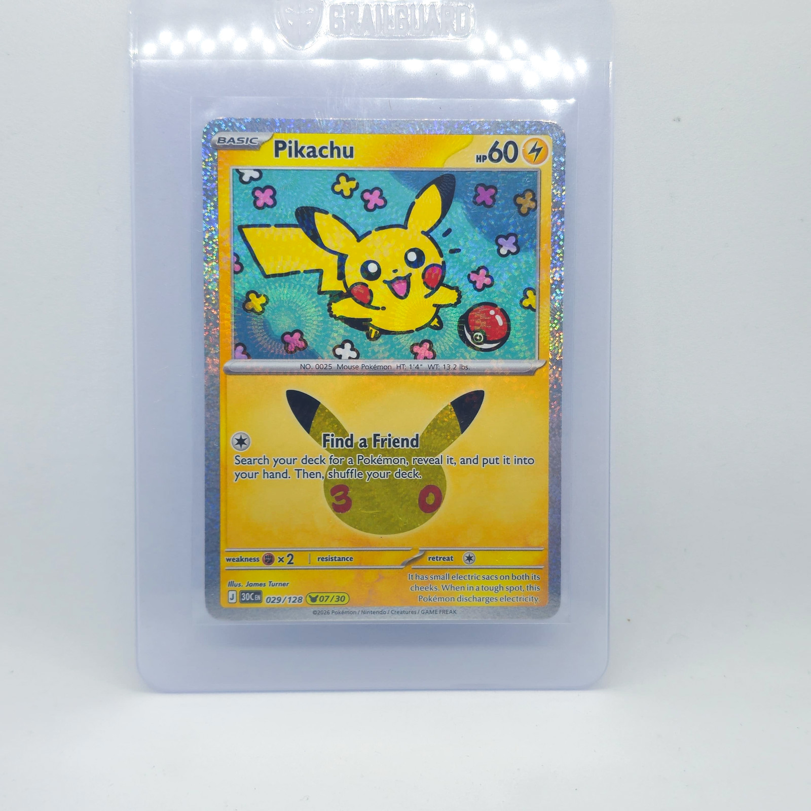 Pikachu - 029/128 - Pokemon 30th Anniversary - PACK FRESH