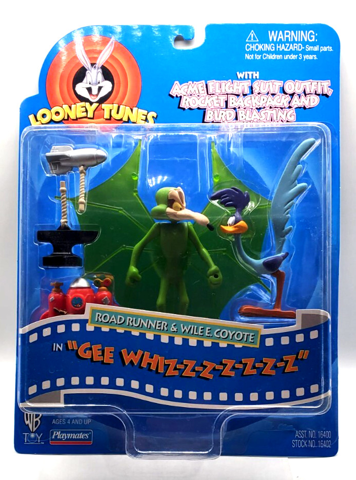 Looney Tunes Road Runner & Wile E. Coyote in Gee Whizz Collectible Figure NOS