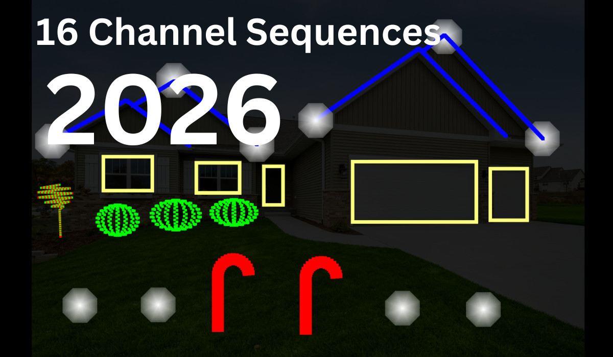 NEW 2026 Selection Of  Christmas Light-O-Rama Sequences 16 Channel