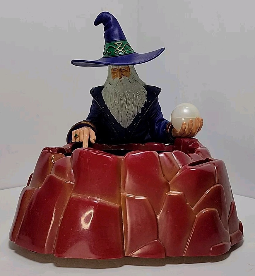 Vintage 2004 Prime Time Toys Animated Wizard Piggy Bank Rare Tested, Works Great