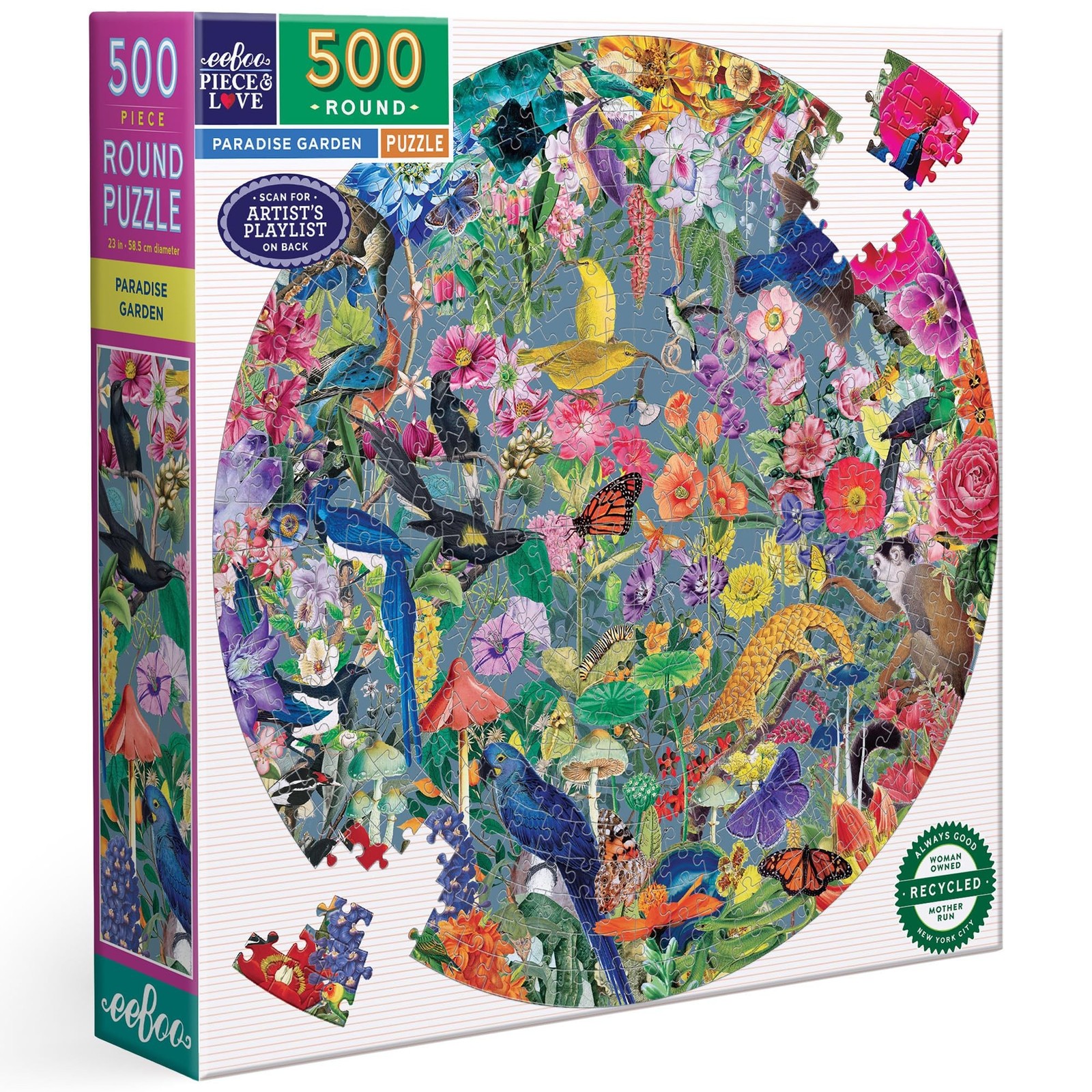 eeBoo Paradise Garden 500 Piece Circular 23\