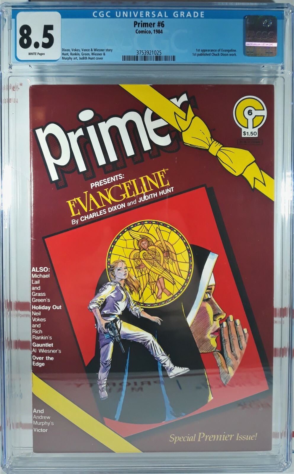 💥 CGC 8.5 VF+ COMICO PRIMER #6 🔑 1st EVANGELINE + 1st CHUCK DIXON Mage Grendel