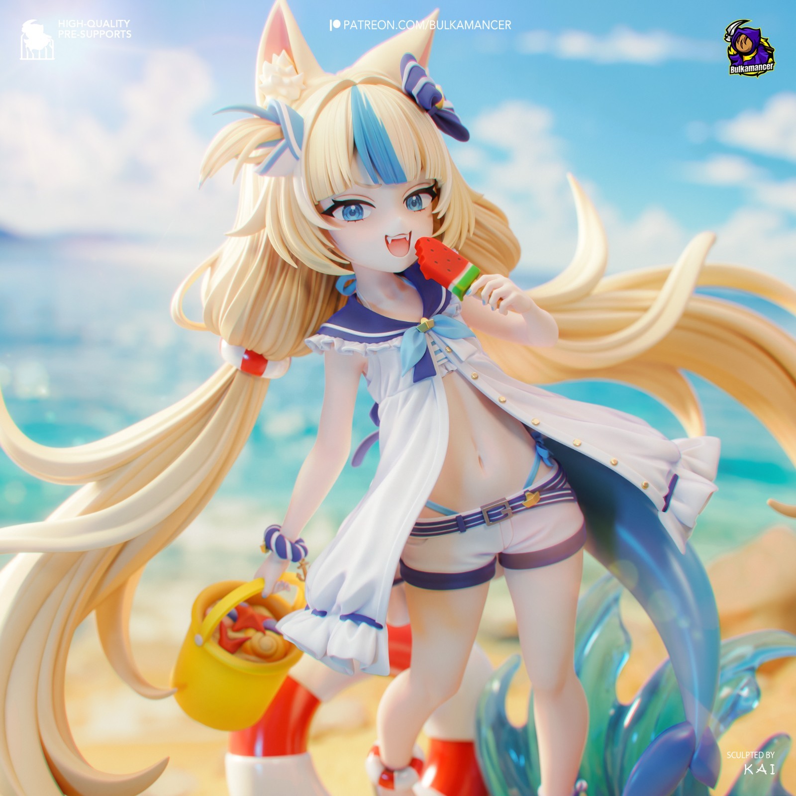 1/6 Scale | Sameko Saba VTuber | High Quality UNPAINTED Resin Garage Kit