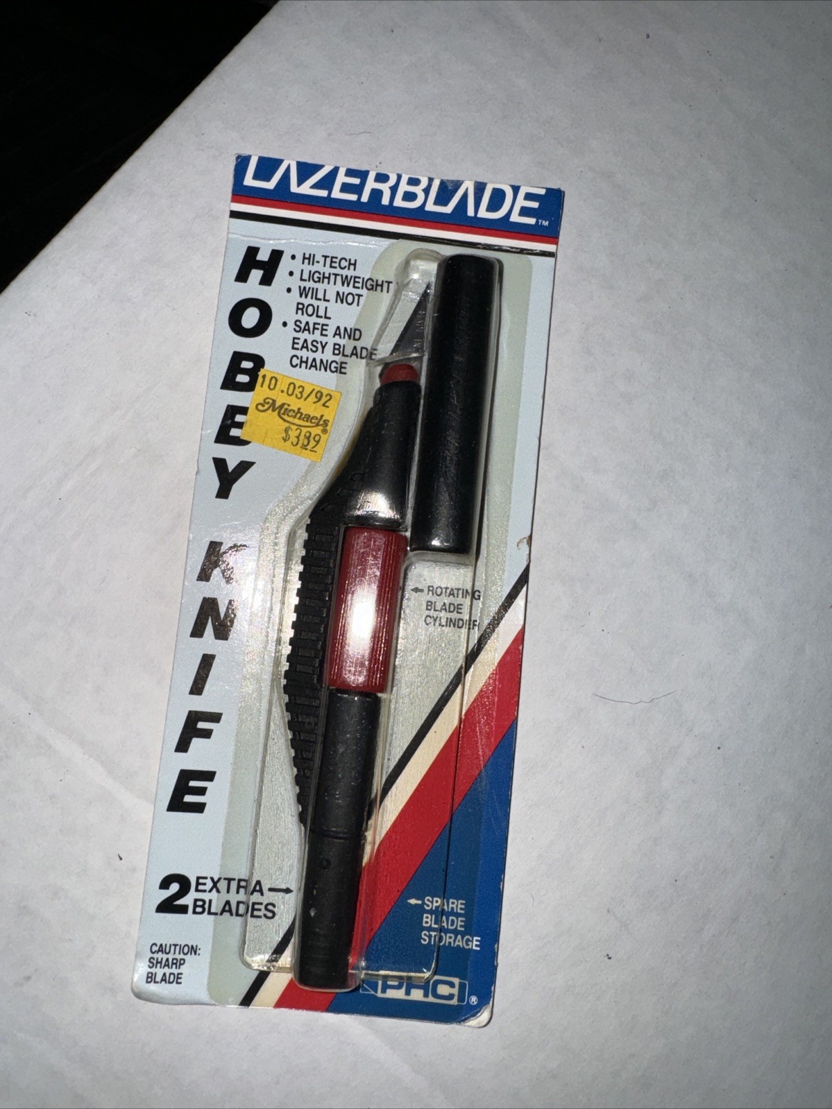 1992 Hobby Knife Handy Lazerblade 2 extra blades Art Knife Vintage collectible
