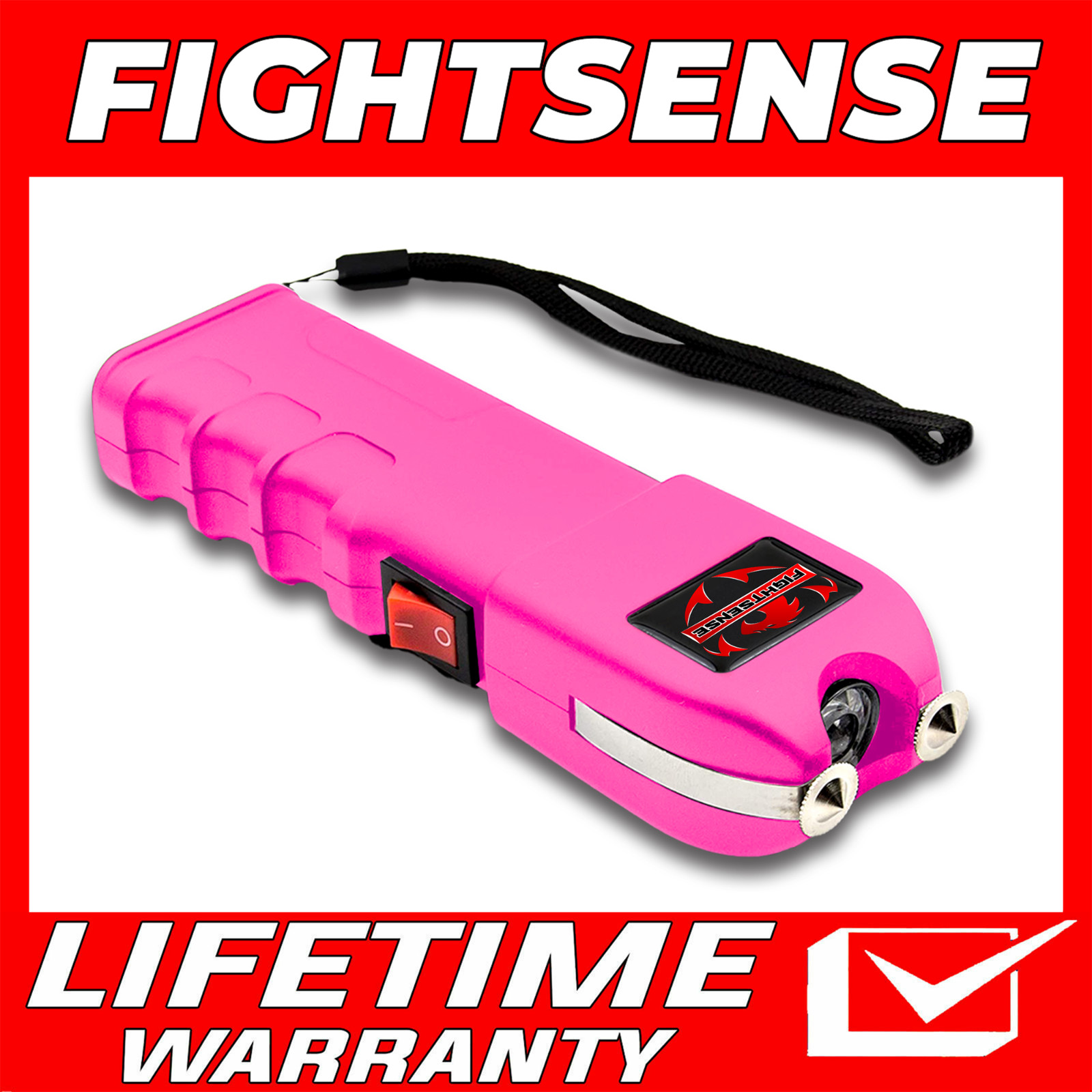FIGHTSENSE HEAVY DUTY STUN GUN WITH LED FLASHLIGHT FOR WOMEN SELF DEFENSE