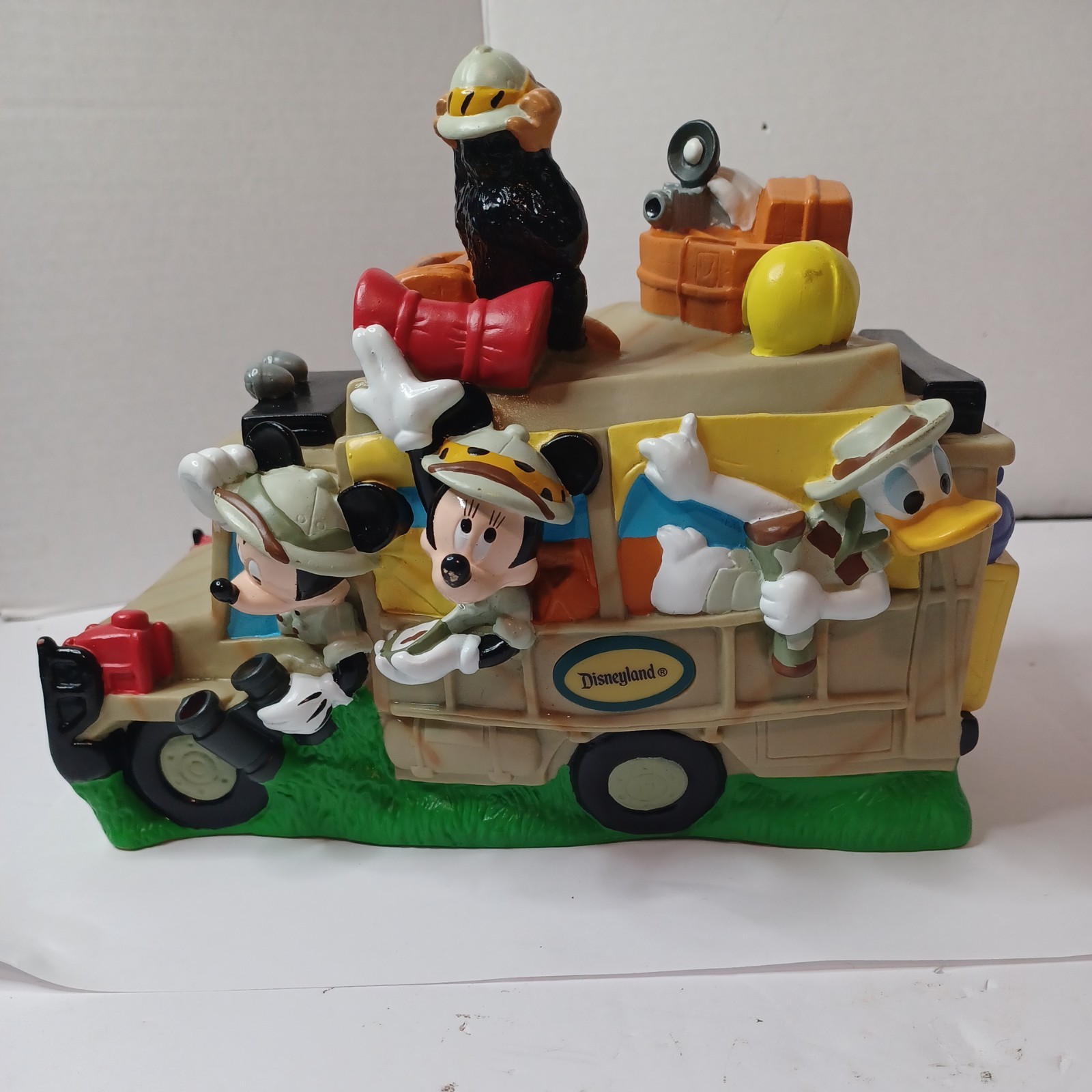 Walt Disney Attractions Lake Buena Vista Mickey Mouse Plastic Piggy Bank Safari