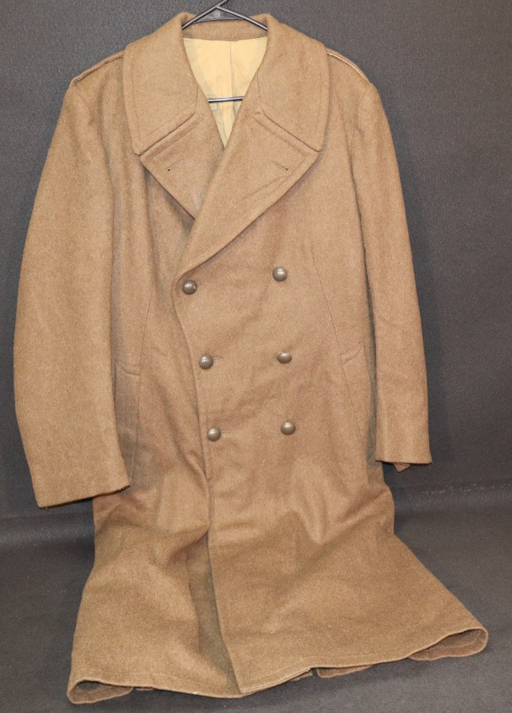 Post-WWII French Army Wool Overcoat Model 1947 THIAUCOURT – NANCY Size 32 Marked