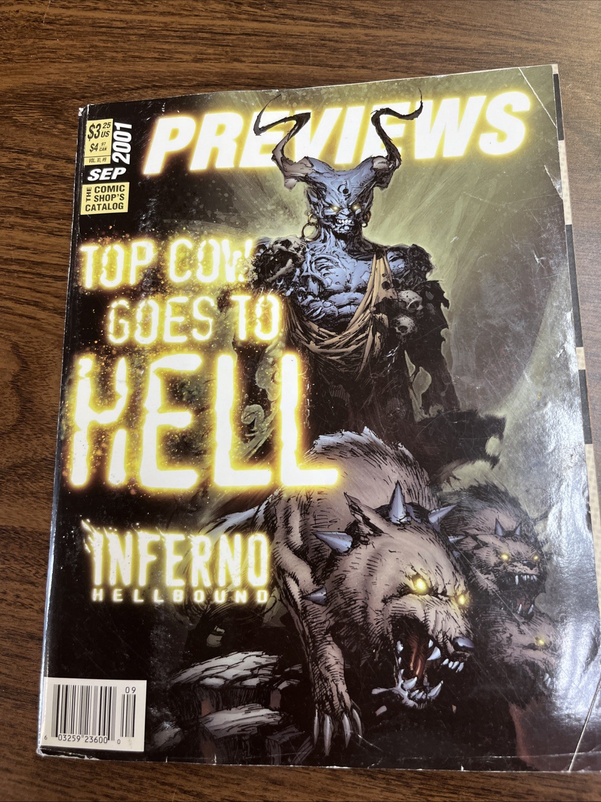 Previews comic magazine September 2001