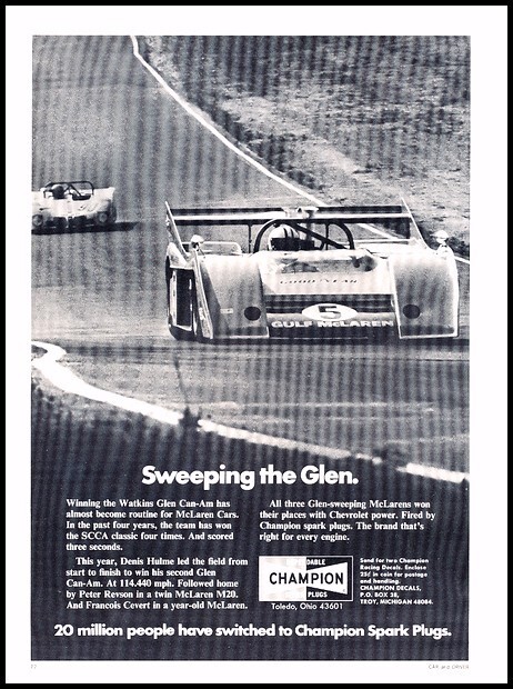 1972 McLaren Race Champion Vintage Advertisement Print Car Art Ad D179