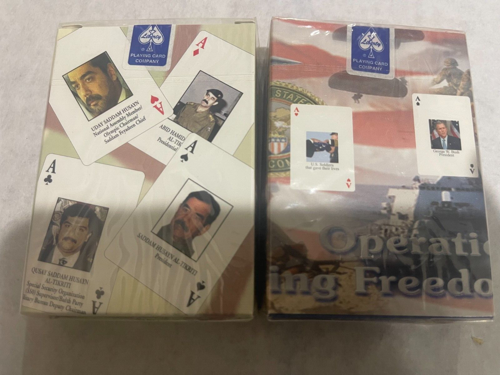 2003 Iraqi Most Wanted / Operaton Enduring Freedom, 2/pk playing cards - Sealed