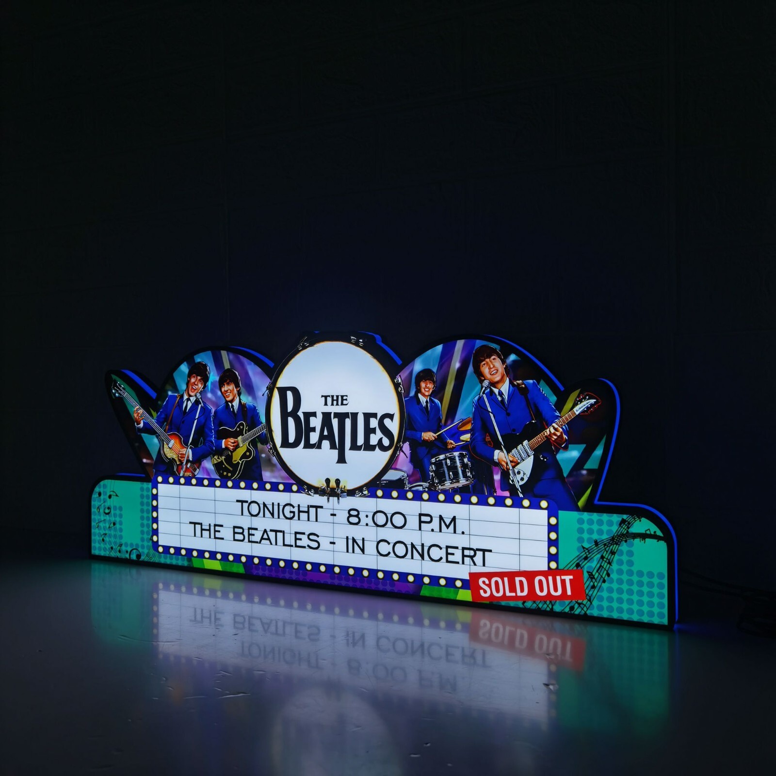Rare - The Beatles Pinball Topper LED - USB - Dimmeable - Limited Edition fast-