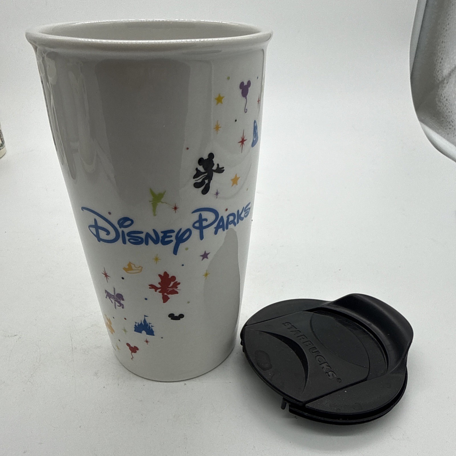 RARE 2015 Starbucks Disney Parks Ceramic Coffee Mug 12 oz Retired Tumbler 