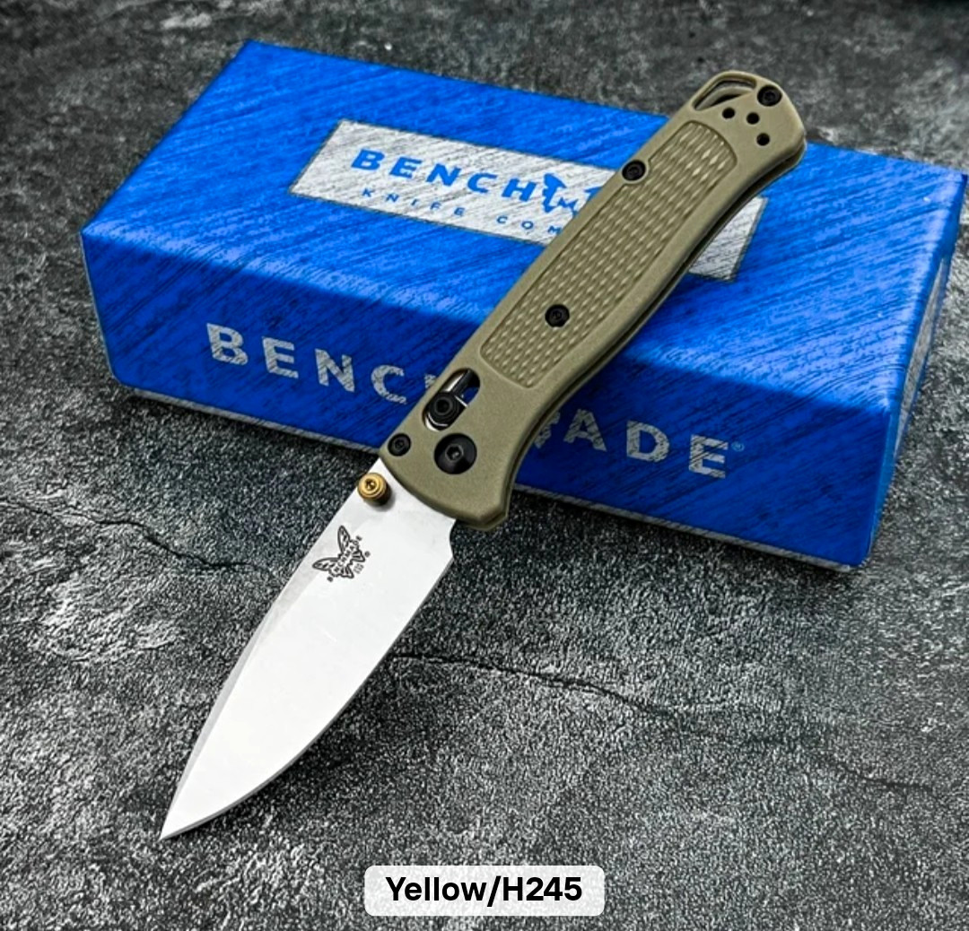 Benchmade Bugout 535 Green Aluminum Plain Edge Drop Point Manual Axis Clip
