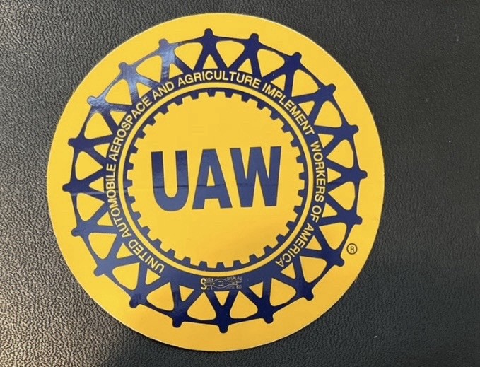 Vintage Union United Auto Aerospace Agriculture Workers UAW Decal Sticker