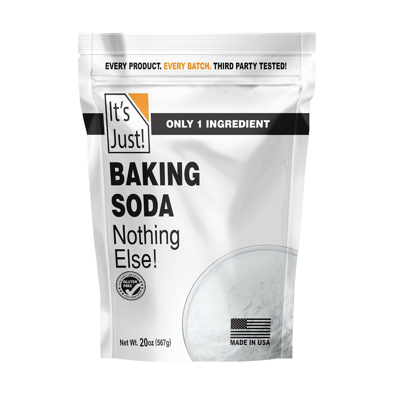 Its Just Baking Soda 100 Percent Pure Sodium Bicarbonate 1.25 lb