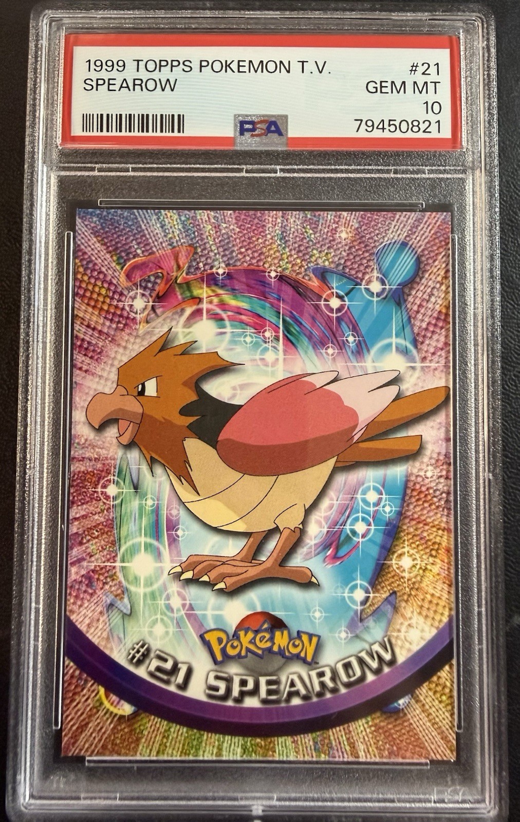 1999 - Topps 1999 Pokémon TV #21 Spearow - PSA 10