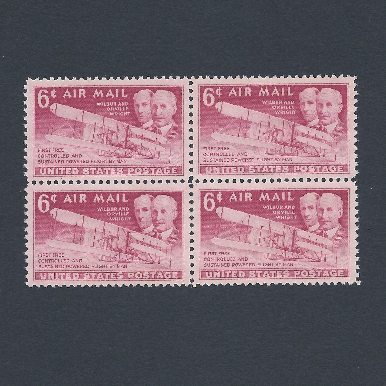 The Wright Brothers - Vintage Mint Set of 4 Stamps 76 Years Old