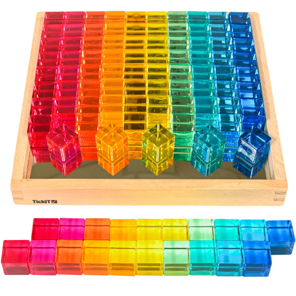 LEARNING ADVANTAGE CTU73548 Gem Cube Mirror Tray