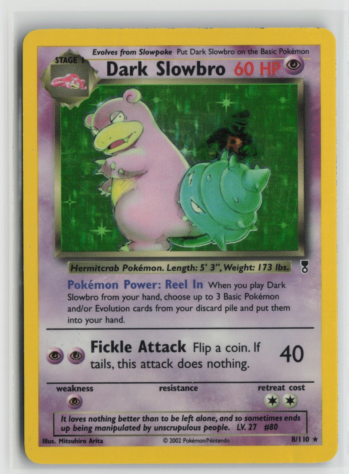 Dark Slowbro Holo Rare LC 008/110 MP