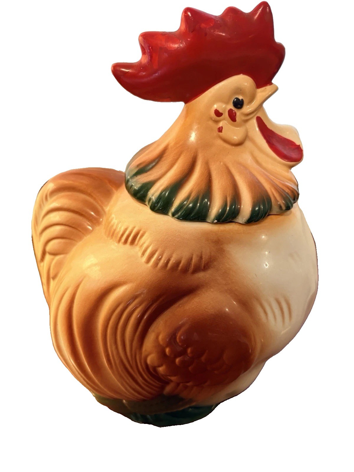 Vintage Ceramic Sierra Vista Rooster Cookie Jar California Pottery Cute
