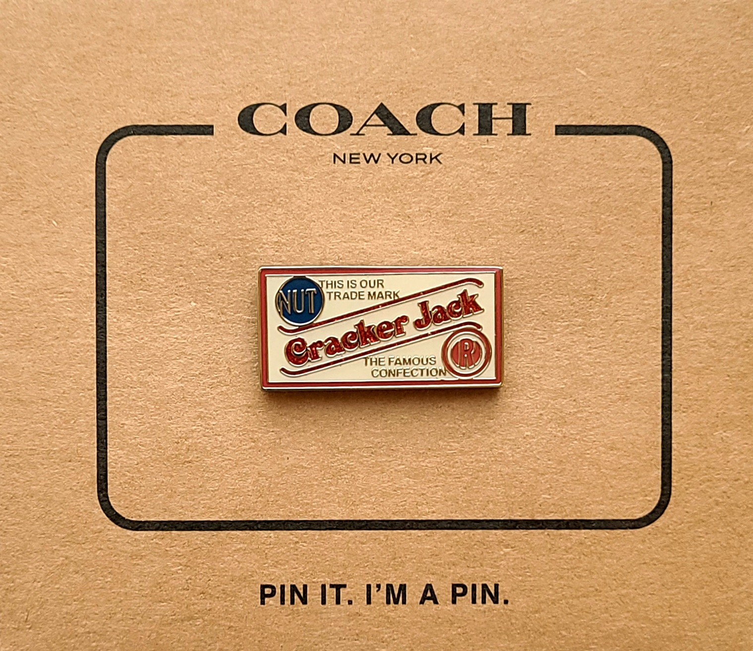 ⚡RARE⚡ COACH x CRACKER JACK Popcorn Pin *BRAND NEW SEALED* Cracker Jack Pin 🍿