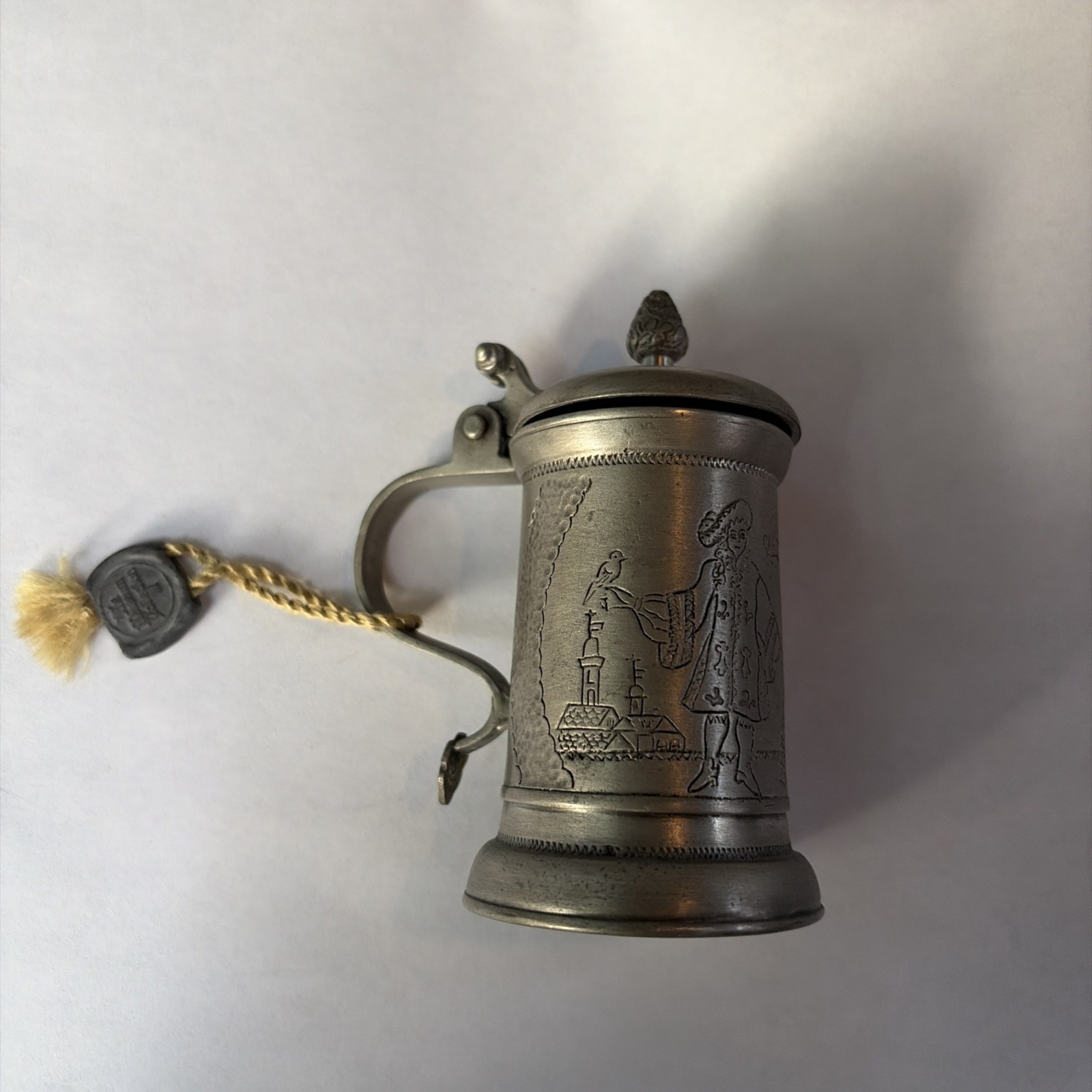 Extremely Rare 95% Pewter Zinn Italian Tankard Trinket Museum Grade Goebel USA
