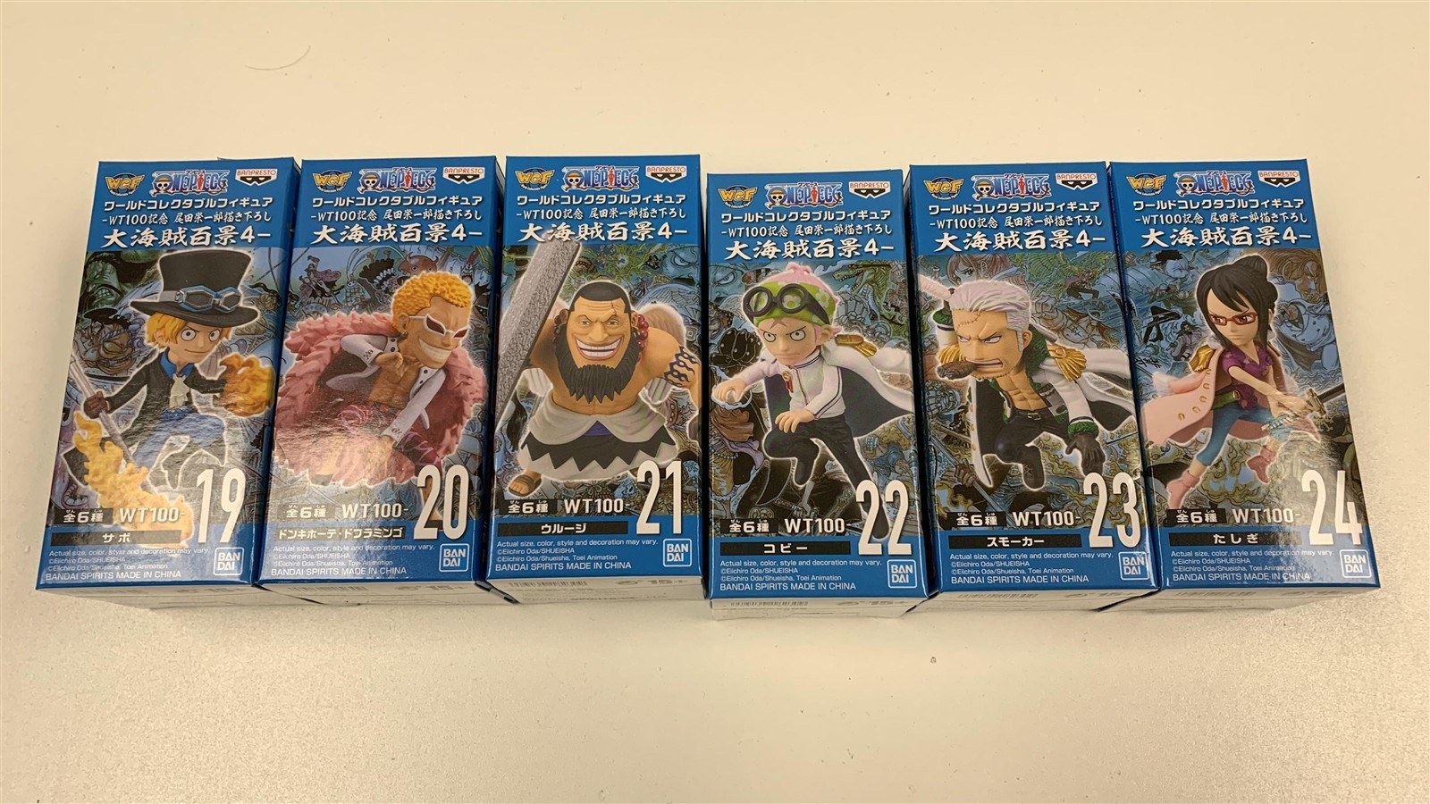 One Piece WCF World Collectible Figure WT100 Vol 4 Complete Set of 6 Banpresto