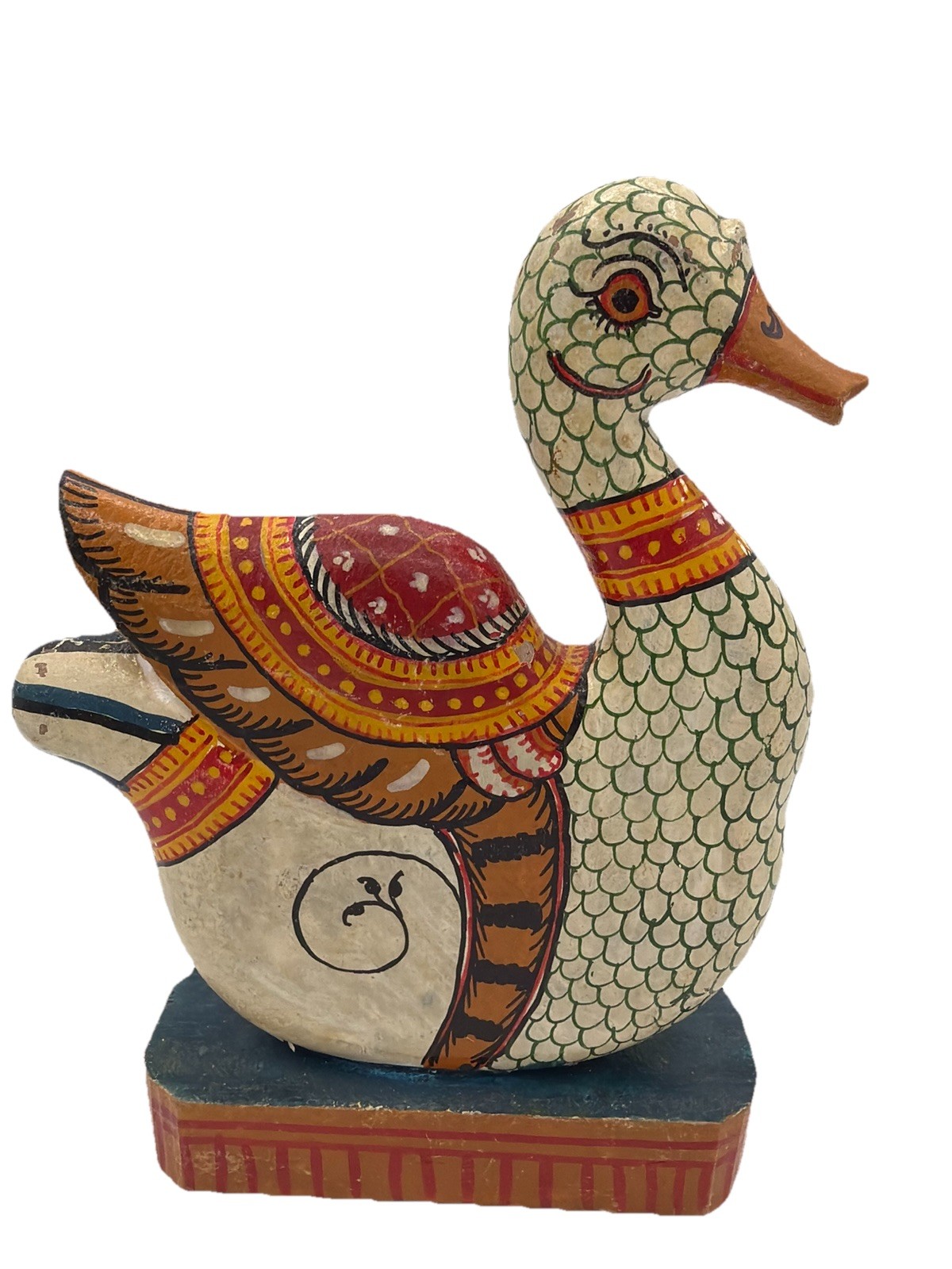 Wooden Duck Vintage Handcrafted Painted Ornate