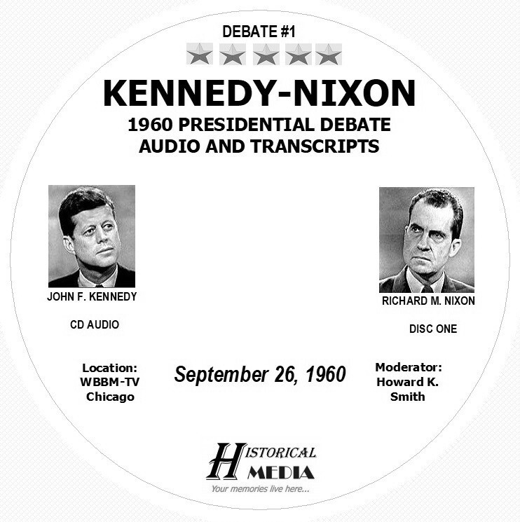 JOHN F. KENNEDY & RICHARD M. NIXON 1960 DEBATES - 4 DEBATES ON 4 AUDIO CDs