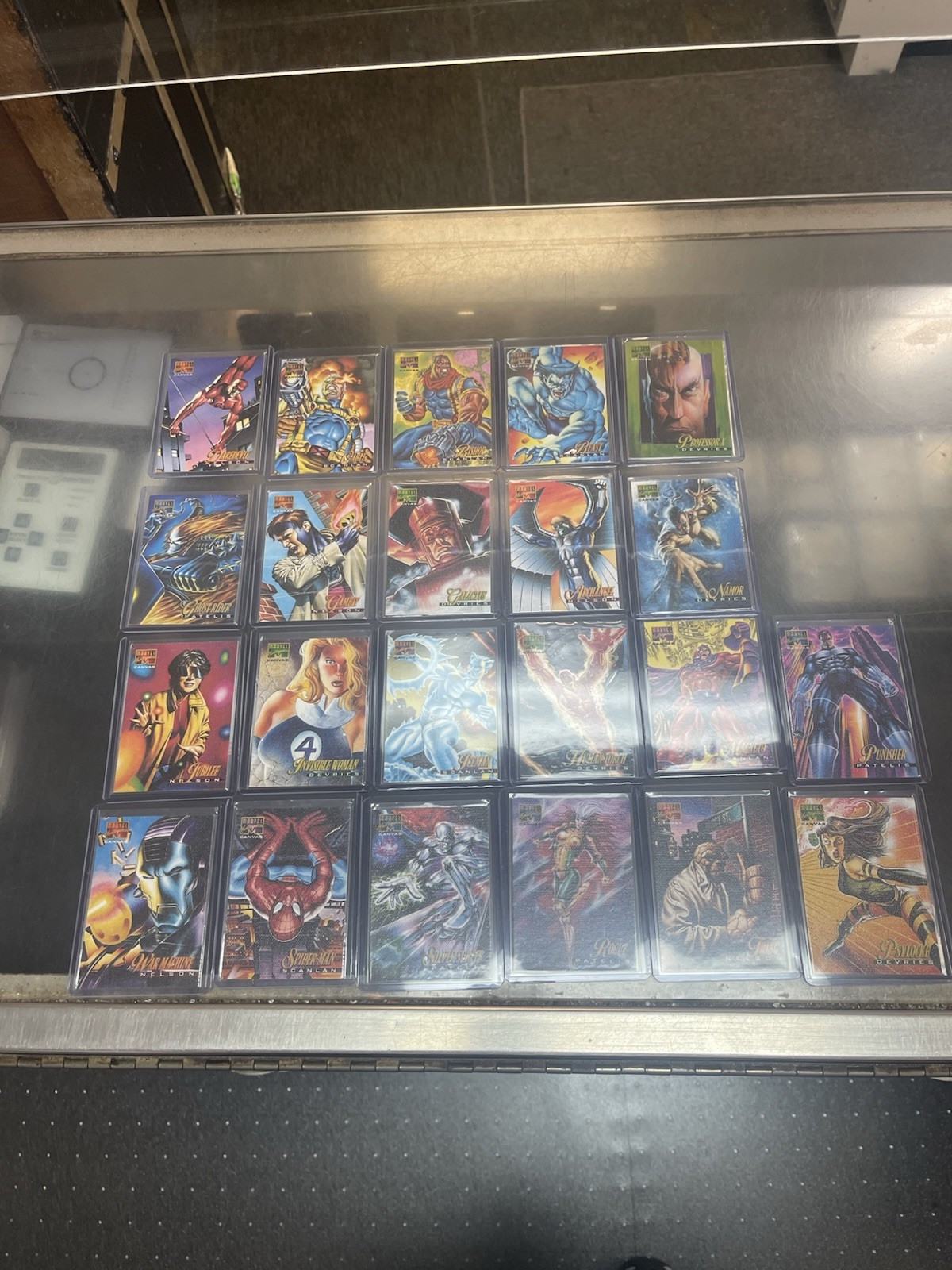 1995 Marvel Masterpieces Complete CANVAS 22 Chase Card Insert Set Super Rare