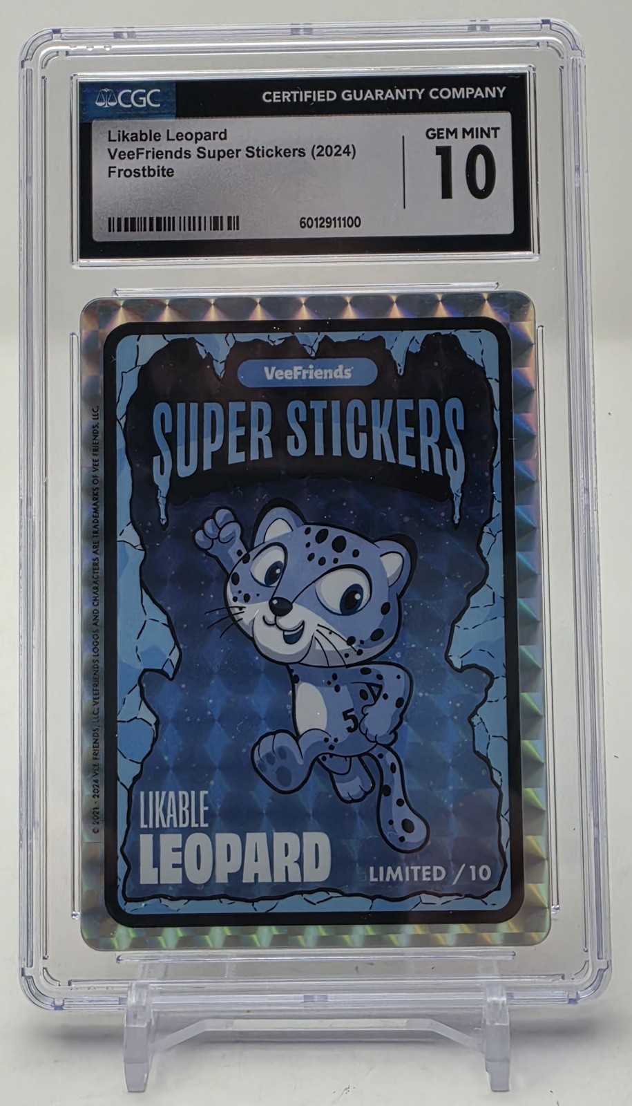 Veefriend’s Likable Leopard Super Stickers Frostbite /10 CGC 10 Gem Mint