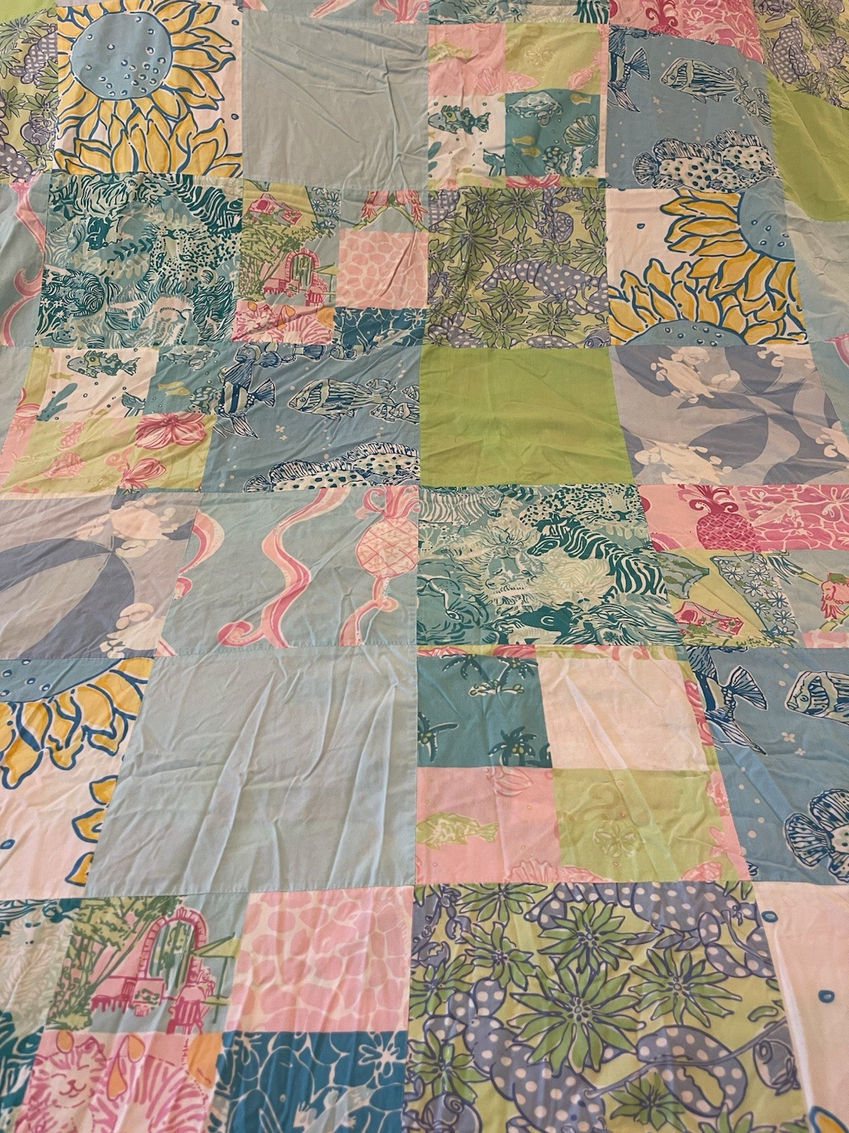 Vintage Full Size Lilly Pulitzer Reversible Cotton Bed Spread