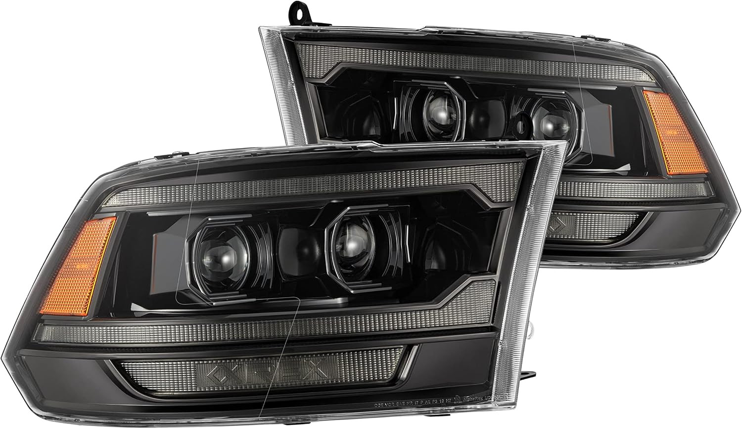 09-18 RAM 1500 Pro-Series Proj Headlights Alpha-Black W/Sequential Signal & Top/