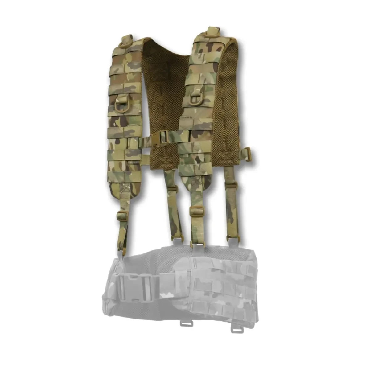 Tactical Padded Shoulder Straps MOLLE Harness Multicam RPS War Belt Support