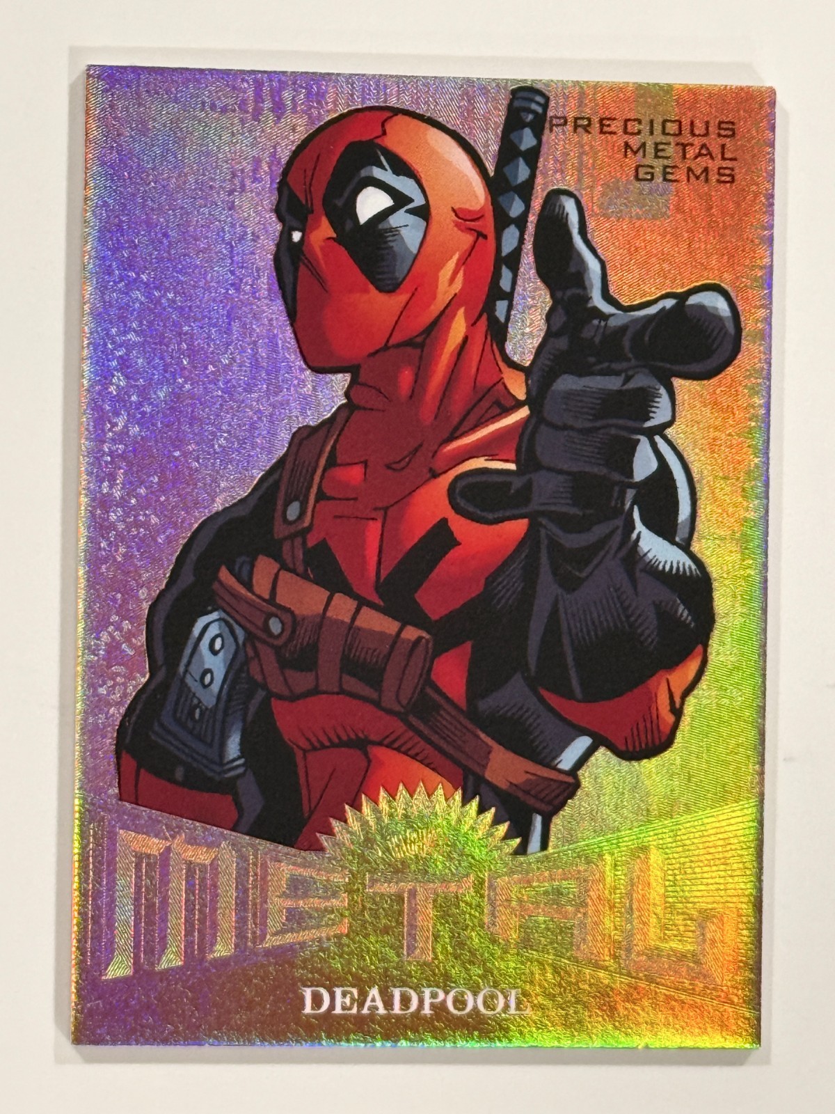 2017 Fleer Ultra Spider-Man Metal BRONZE PMG MM12 DEADPOOL #40/199 Insert💥Read