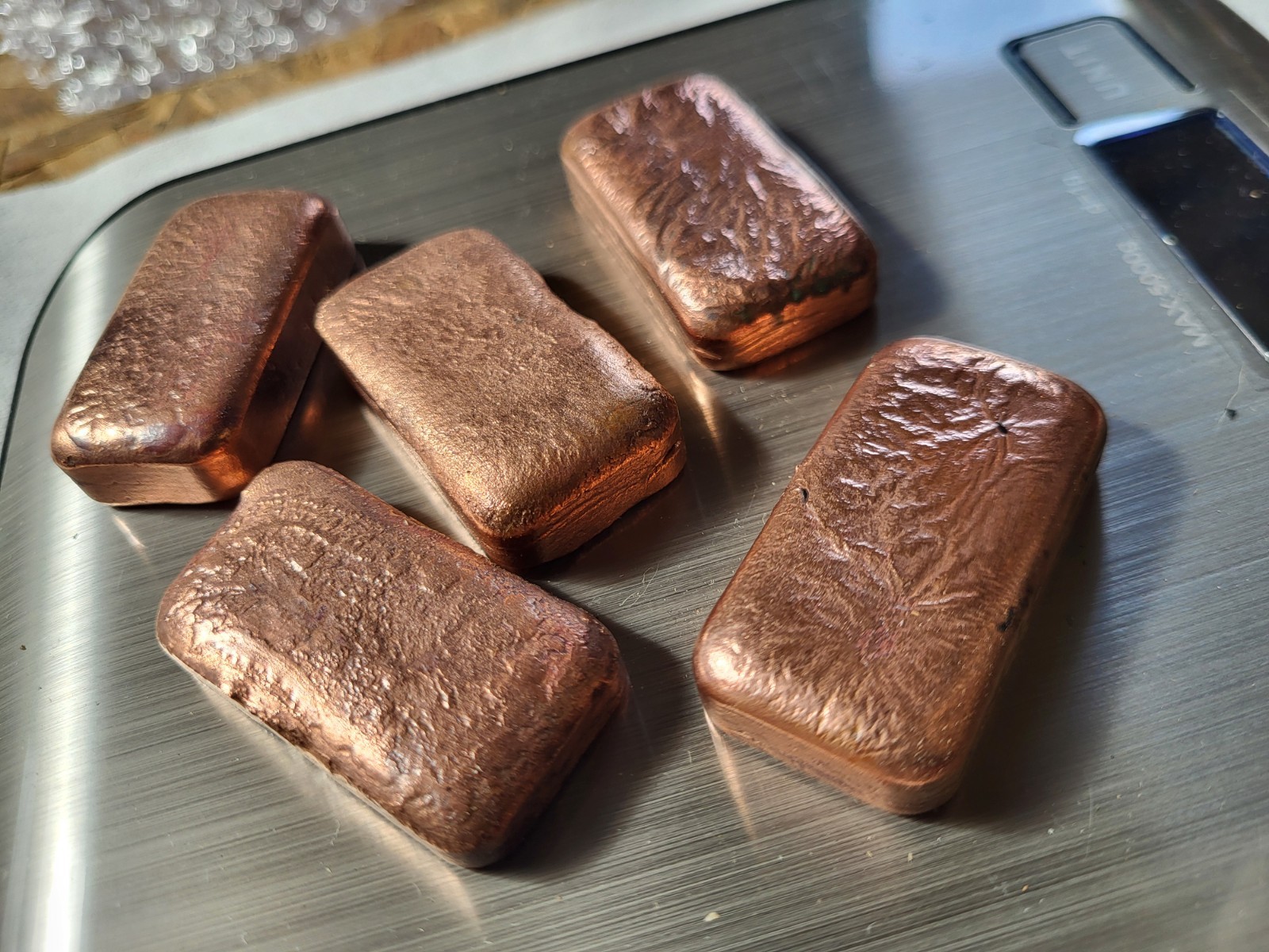 1 Kilo+  .999 Hand Poured Copper Bar | fine .999 pure copper bullion Made In USA