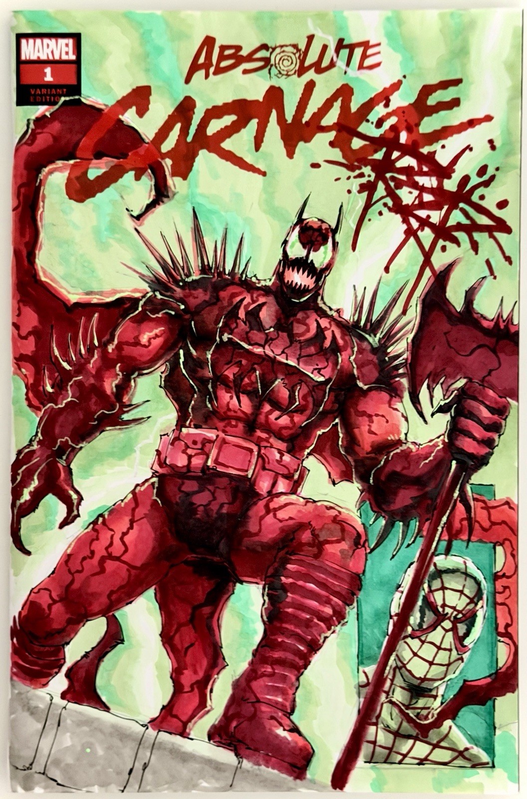 Absolute Carnage #1 - Blank Sketch Variant w/Original Art by Comic Pro RZP w/COA