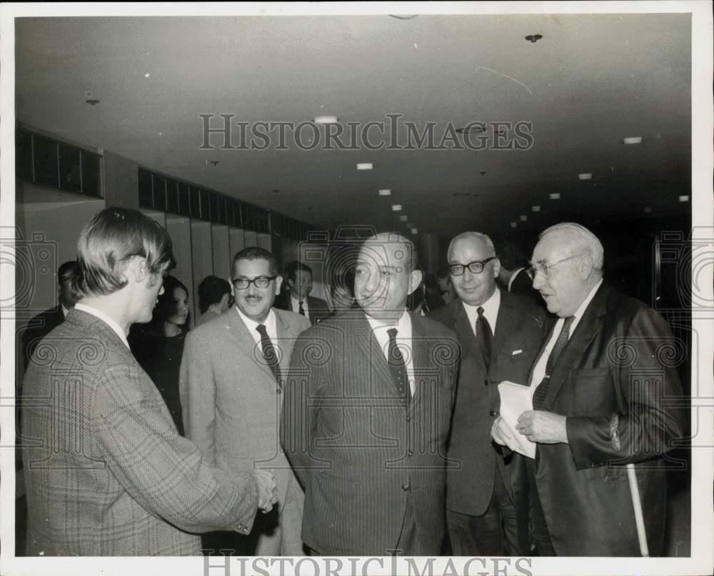 1970 Press Photo Mahmoud Riad of U.A.R. arrives at Kennedy Airport NY