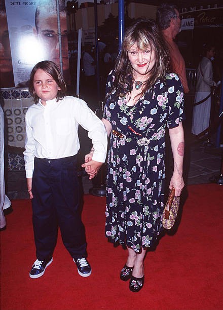 Exene Cervenka & Son Henry Mann Village Theatre in Westwood Califo- Old Photo