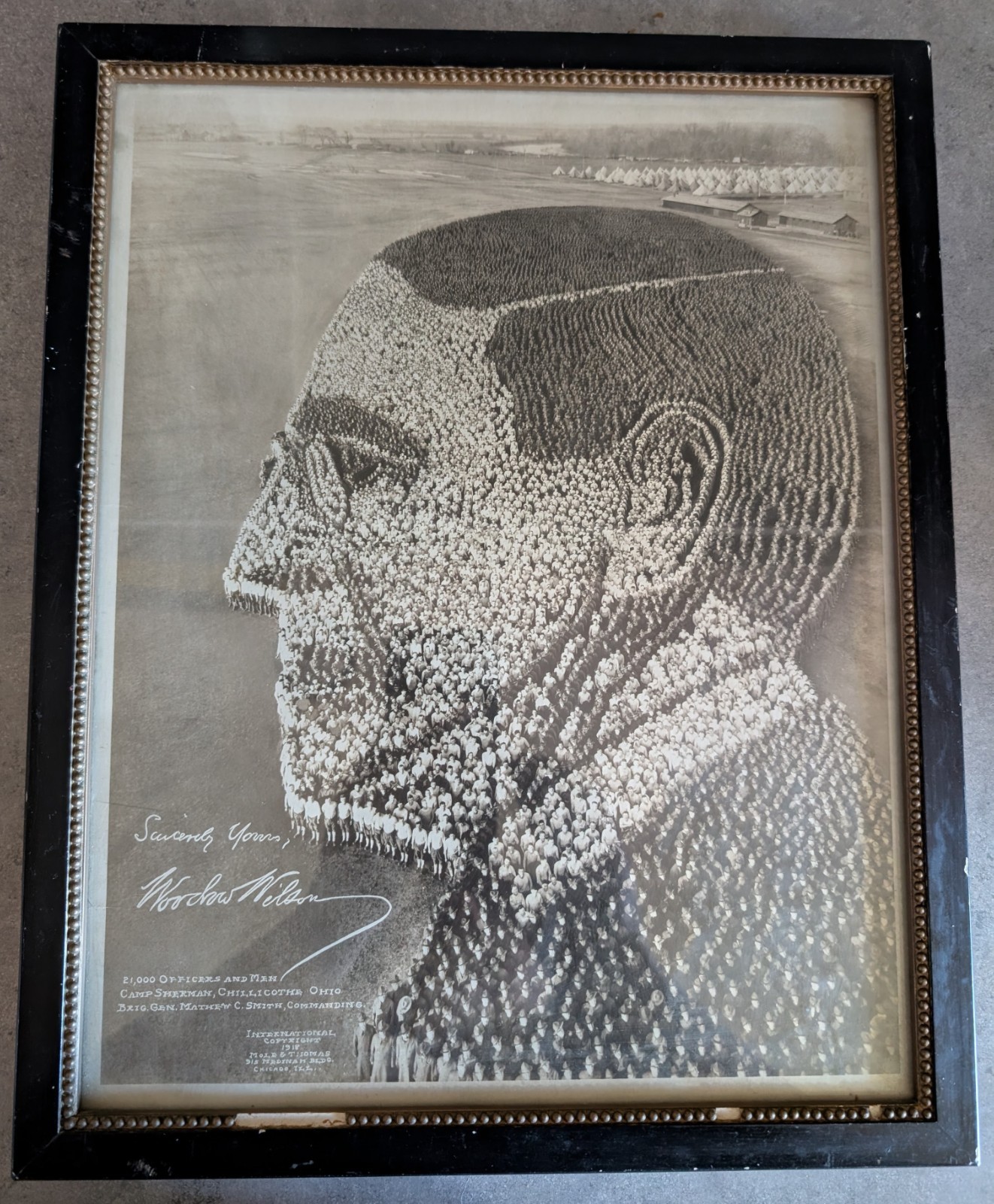 1918 ORIGINAL Arthur Mole Photo WOODROW WILSON Live Photograph Framed Print WWI